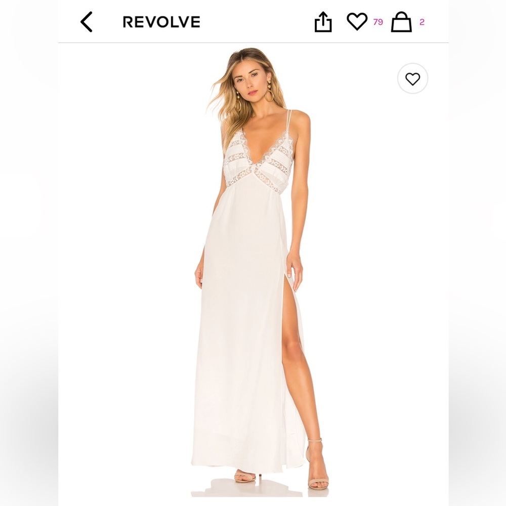 Lovebird white maxi dress